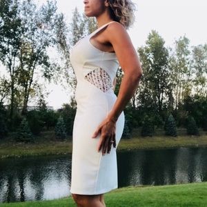 White short dress with lace details